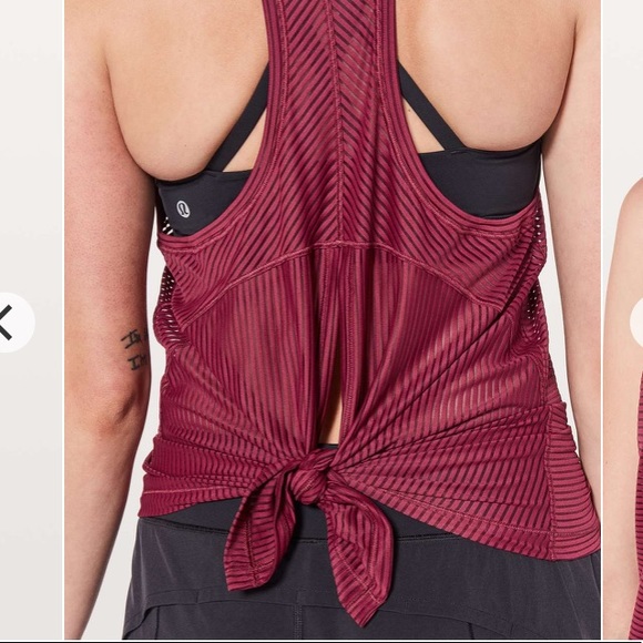 LULULEMON Miles Ahead Tank (Ruby Wine) - Picture 3 of 6